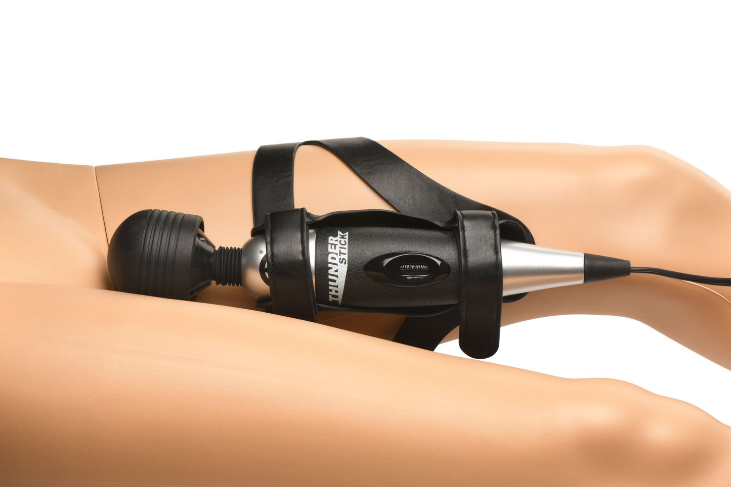 XR Brands - Thunder Strap Wand Thigh Harness - Black