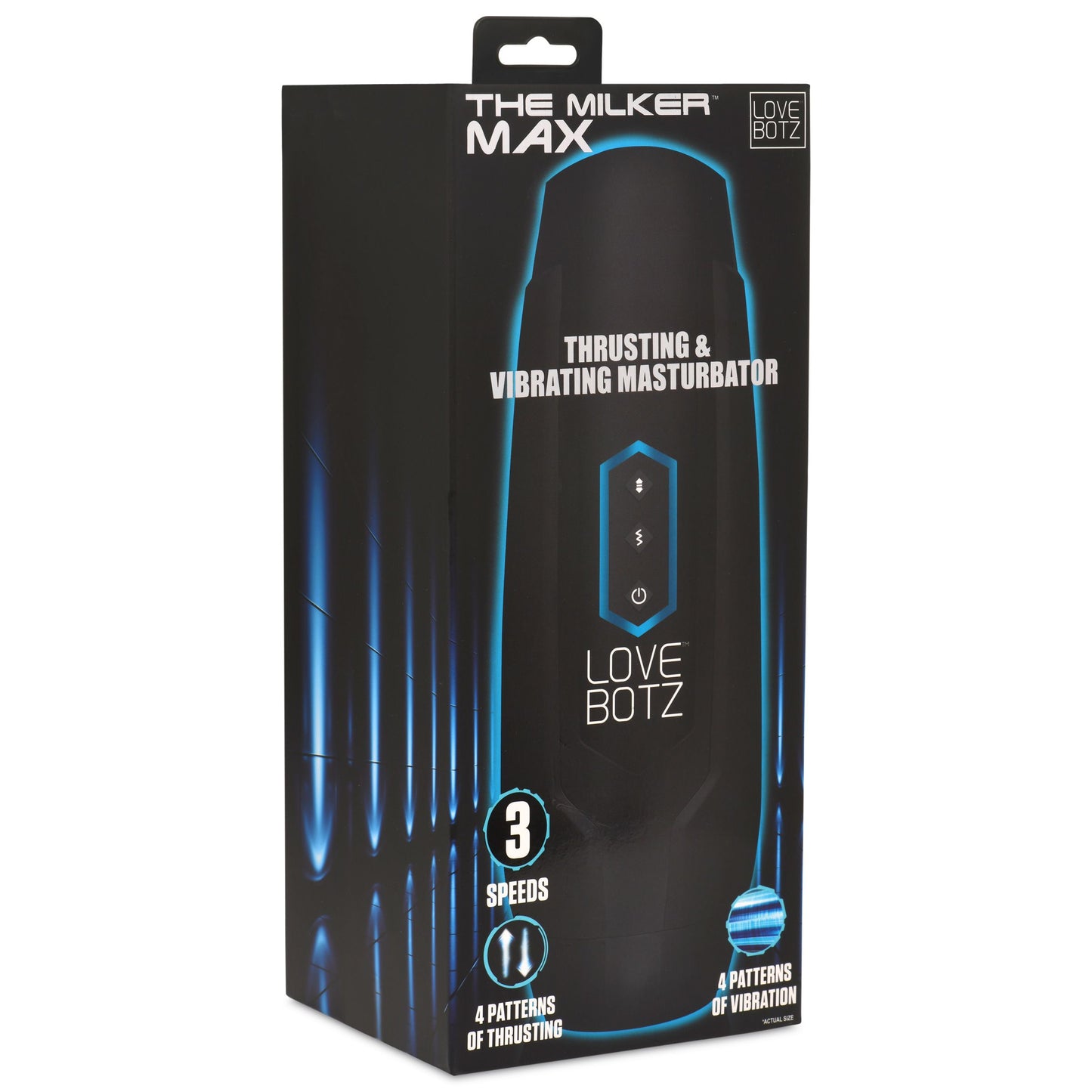 XR Brands - Thrusting and Vibrating Masturbator - Black