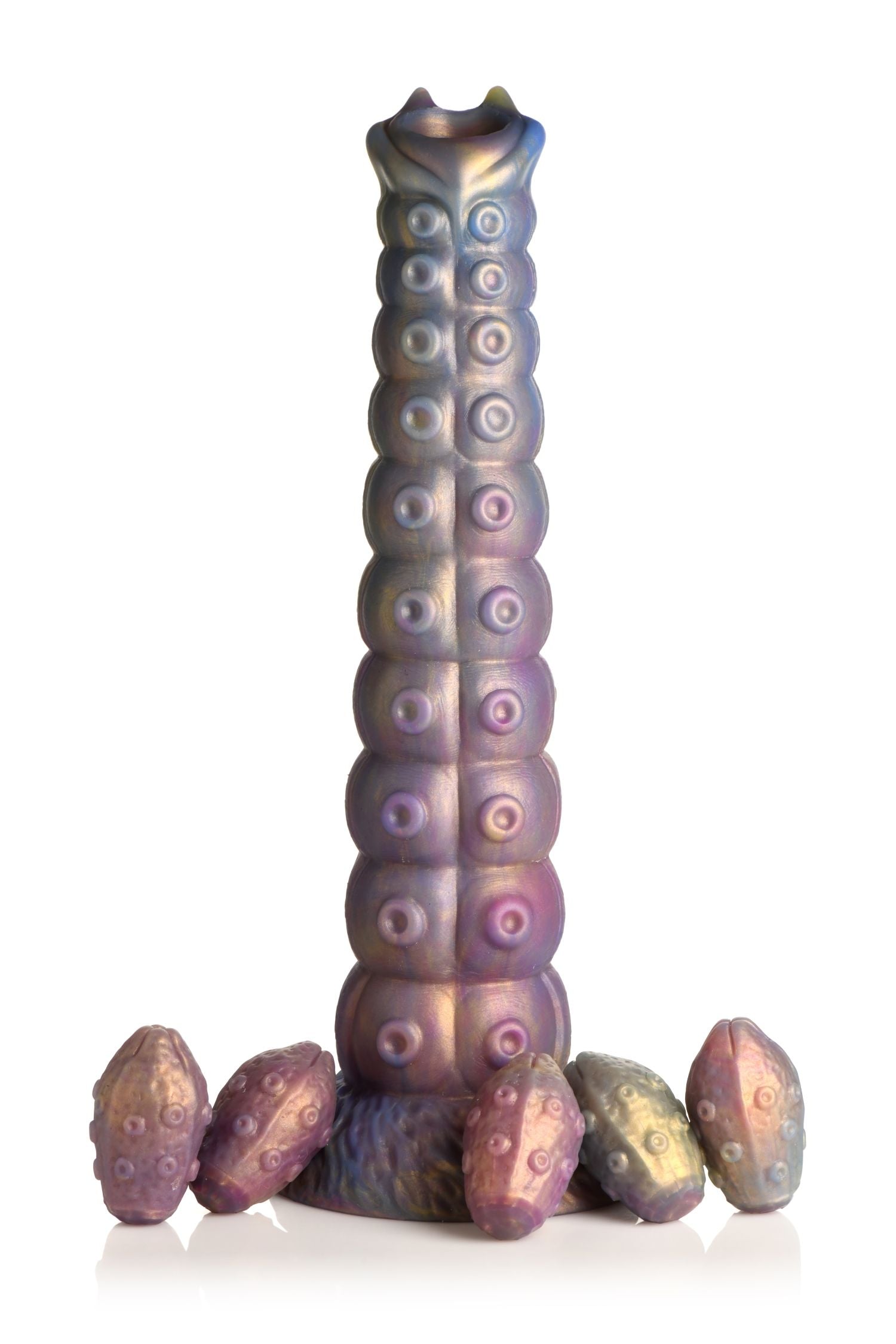 Creature Cocks - Deep Invader Tentacle Ovipositor Silicone Dildo with Eggs