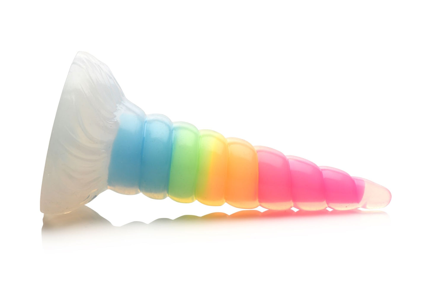 XR Brands - Luminescent Rainbow Silicone Dildo
