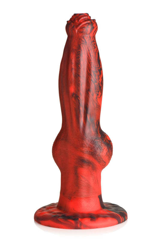 XR Brands - Hel-Wolf Thrusting & Vibrating Dildo with Remote Control - Red