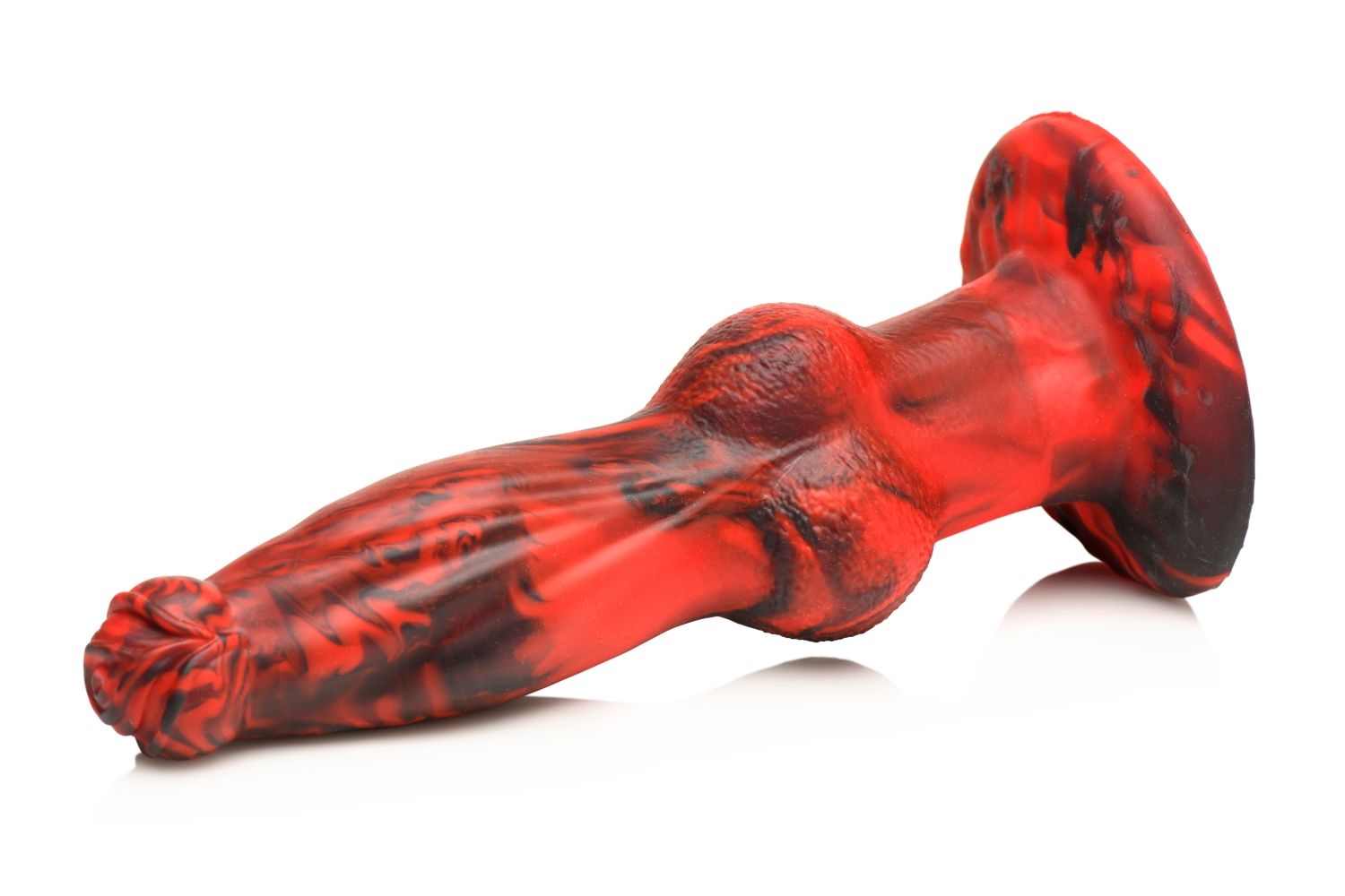 XR Brands - Hel-Wolf Thrusting & Vibrating Dildo with Remote Control - Red