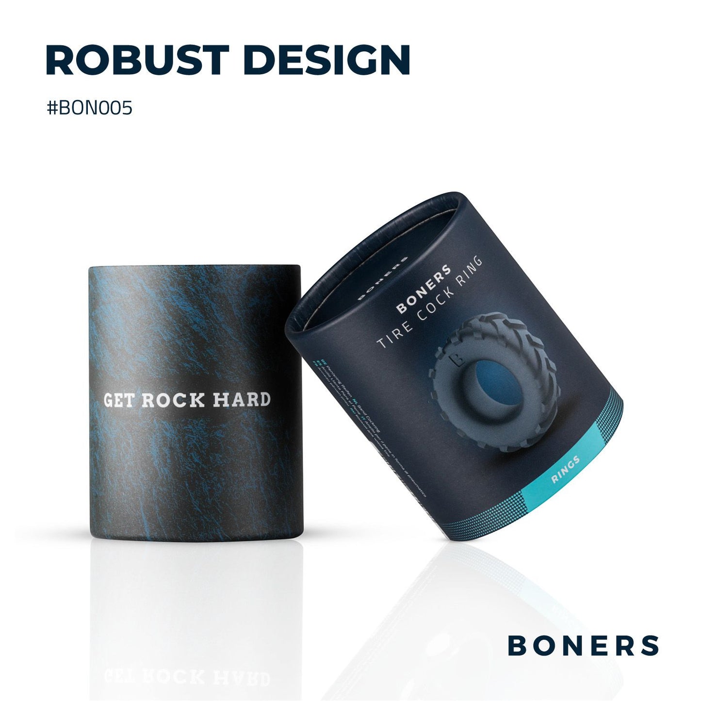 Boners Tire Cock Ring - Grey