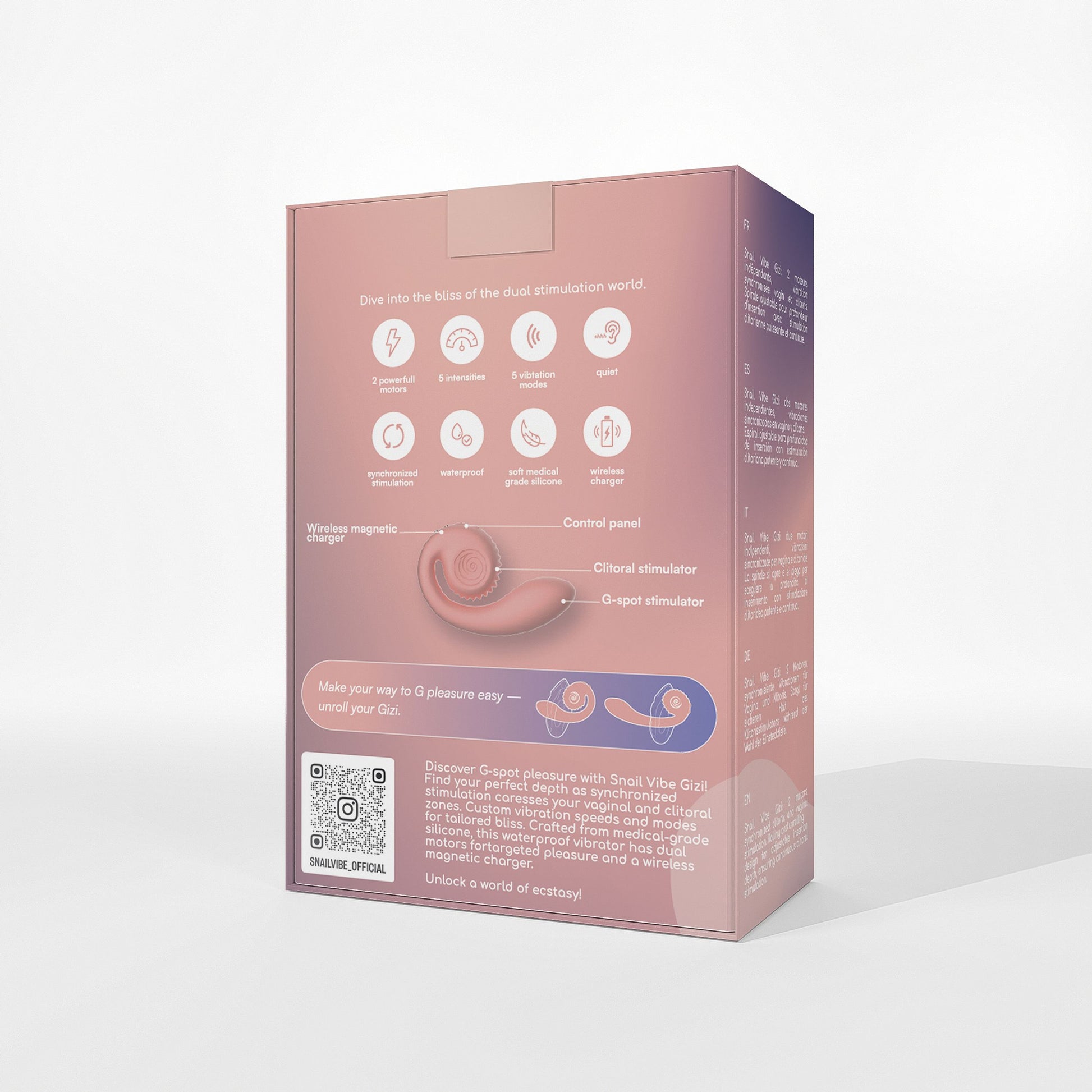 Snail Vibe Gizi Vibrator - Peach