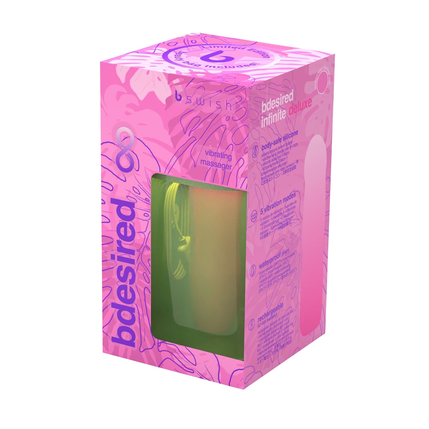B Swish – BDESIRED INFINITE DELUXE Vibrator Beauty Edition – Pink