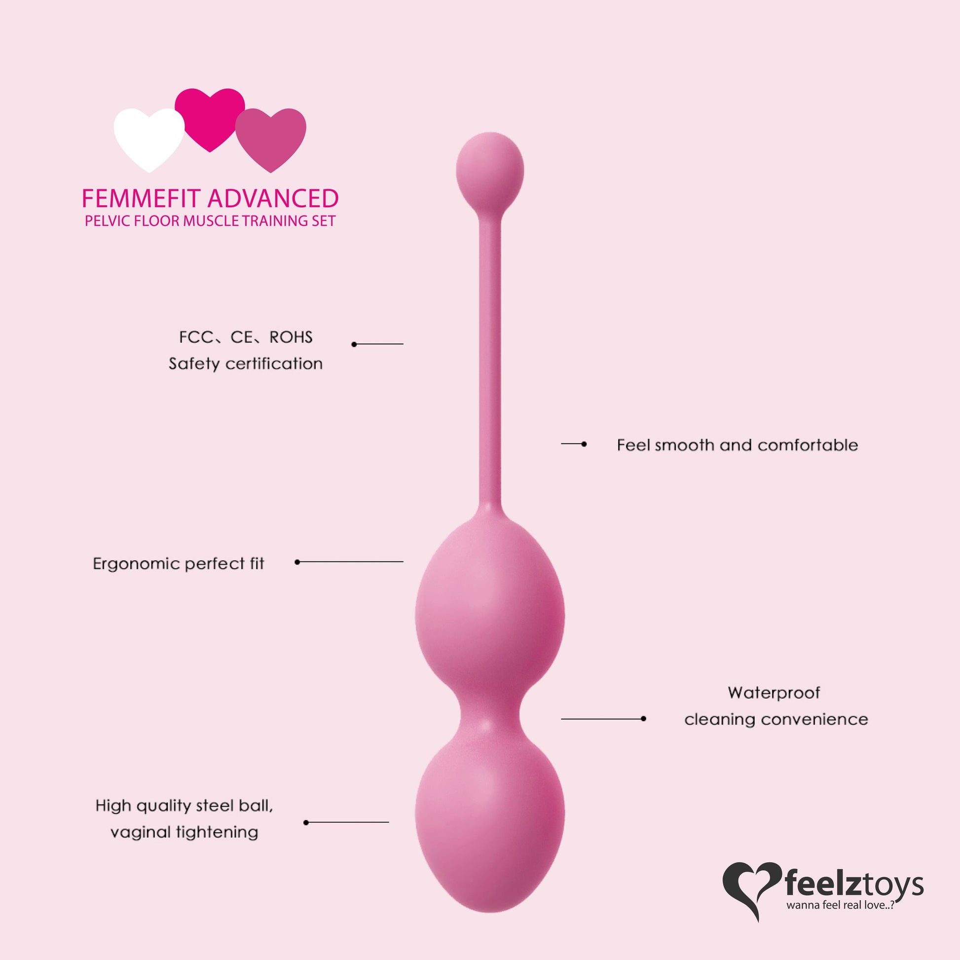 FeelzToys - FemmeFit Pelvic Muscle Training Set 3 pcs