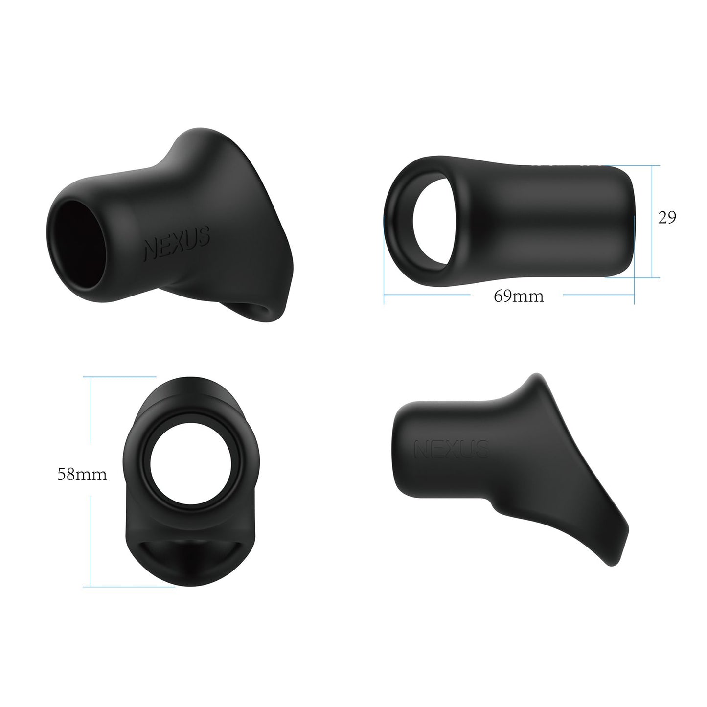 Nexus - RISE Silicone Cock and Balls Holder - Black