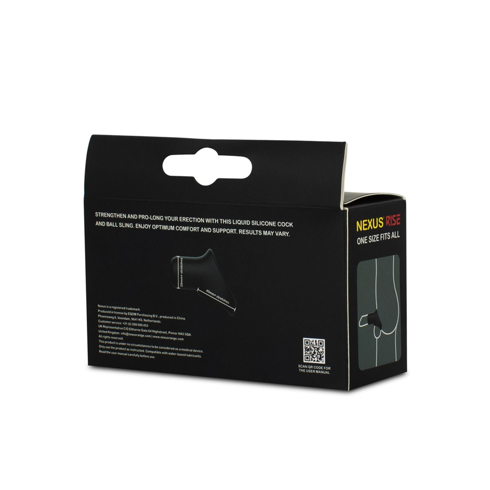Nexus - RISE Silicone Cock and Balls Holder - Black
