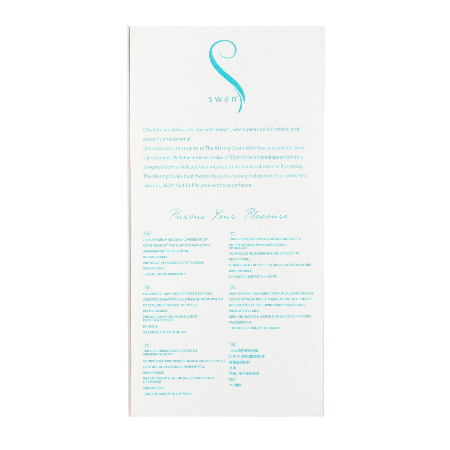 Swan - The Kissing Swan Rotating & Vibrating Blue