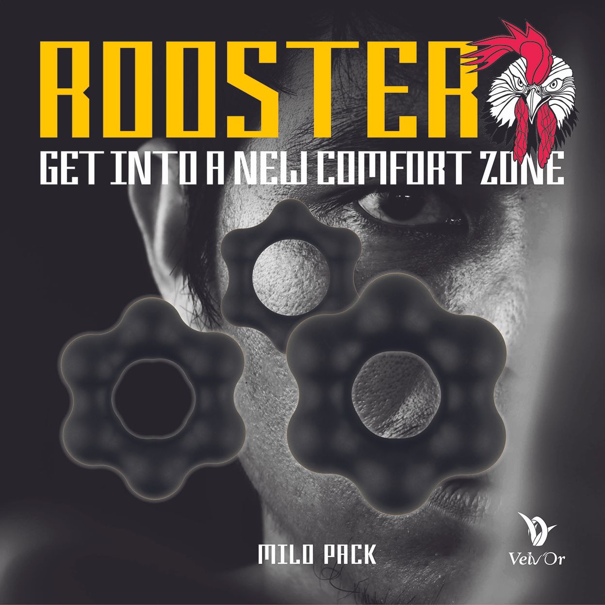 Velv'Or - Rooster Milo Pack Set of Robust Cock Rings