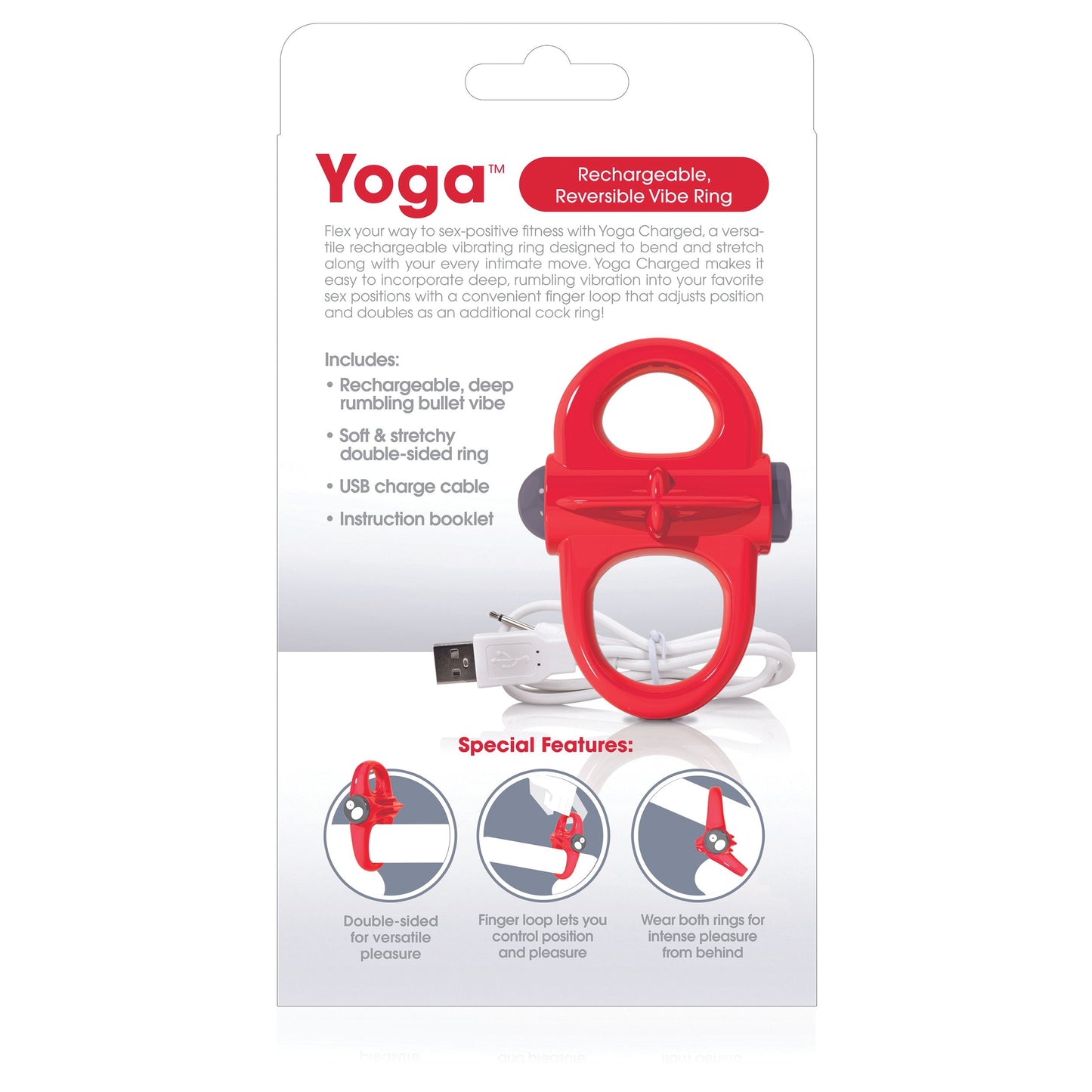 The Screaming O - Charged Yoga Vibe Ring Red