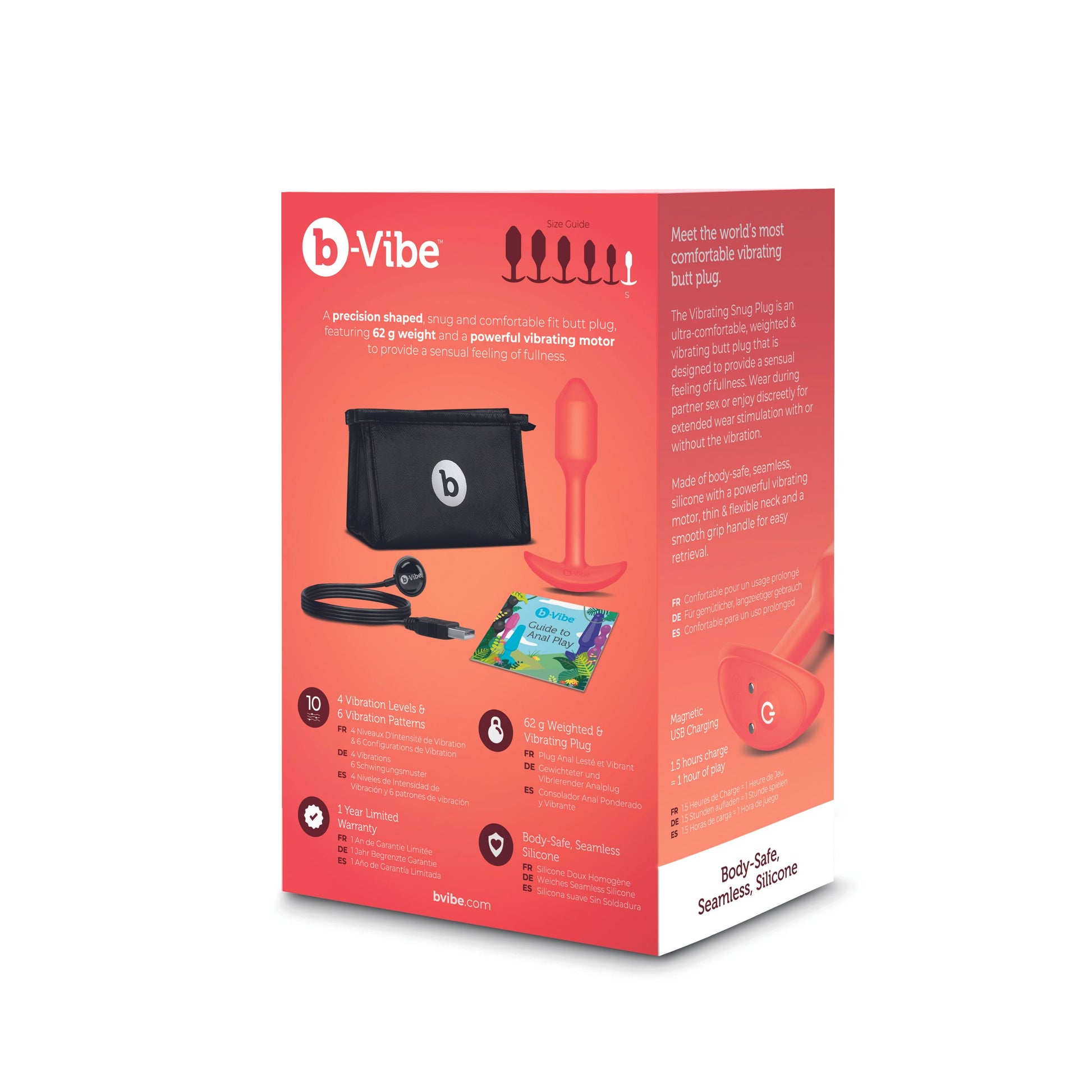 B-Vibe - Vibrating Snug Plug 1 (S) Orange