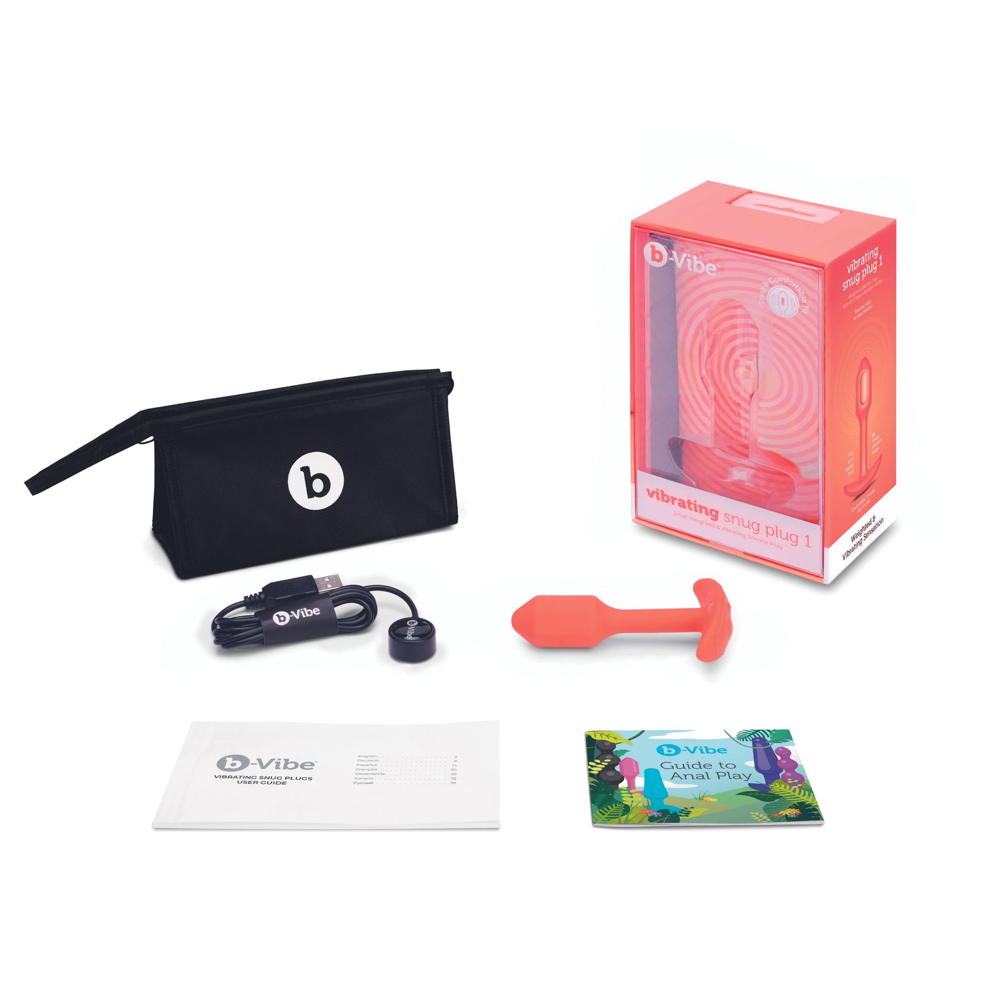 B-Vibe - Vibrating Snug Plug 1 (S) Orange