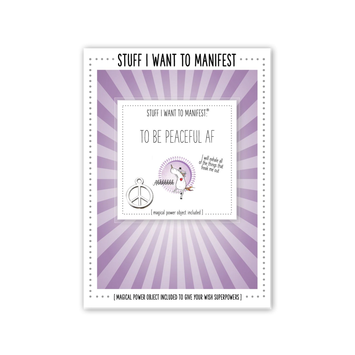 Manifest Greeting Card Peaceful AF | Warm Human