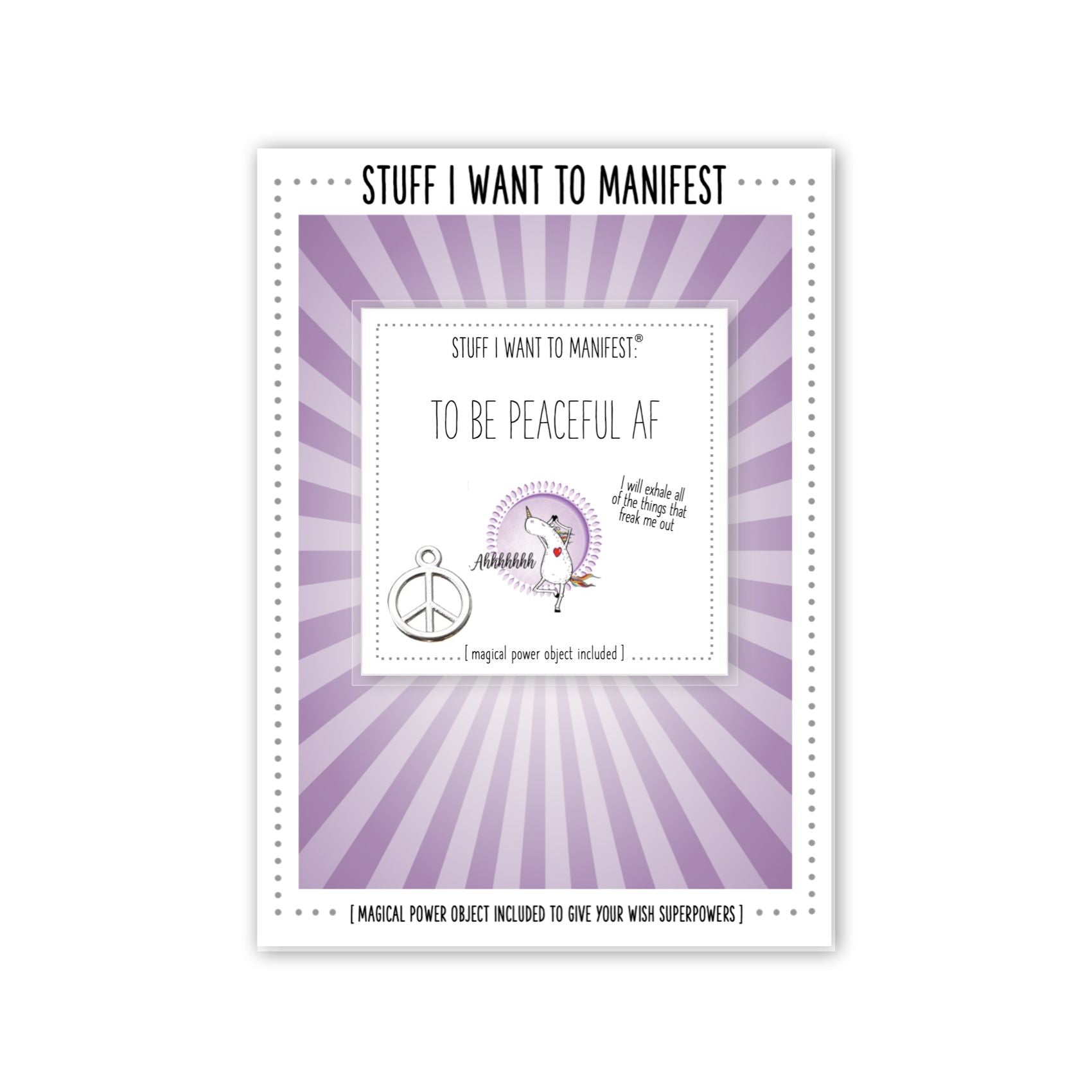 Manifest Greeting Card Peaceful AF | Warm Human