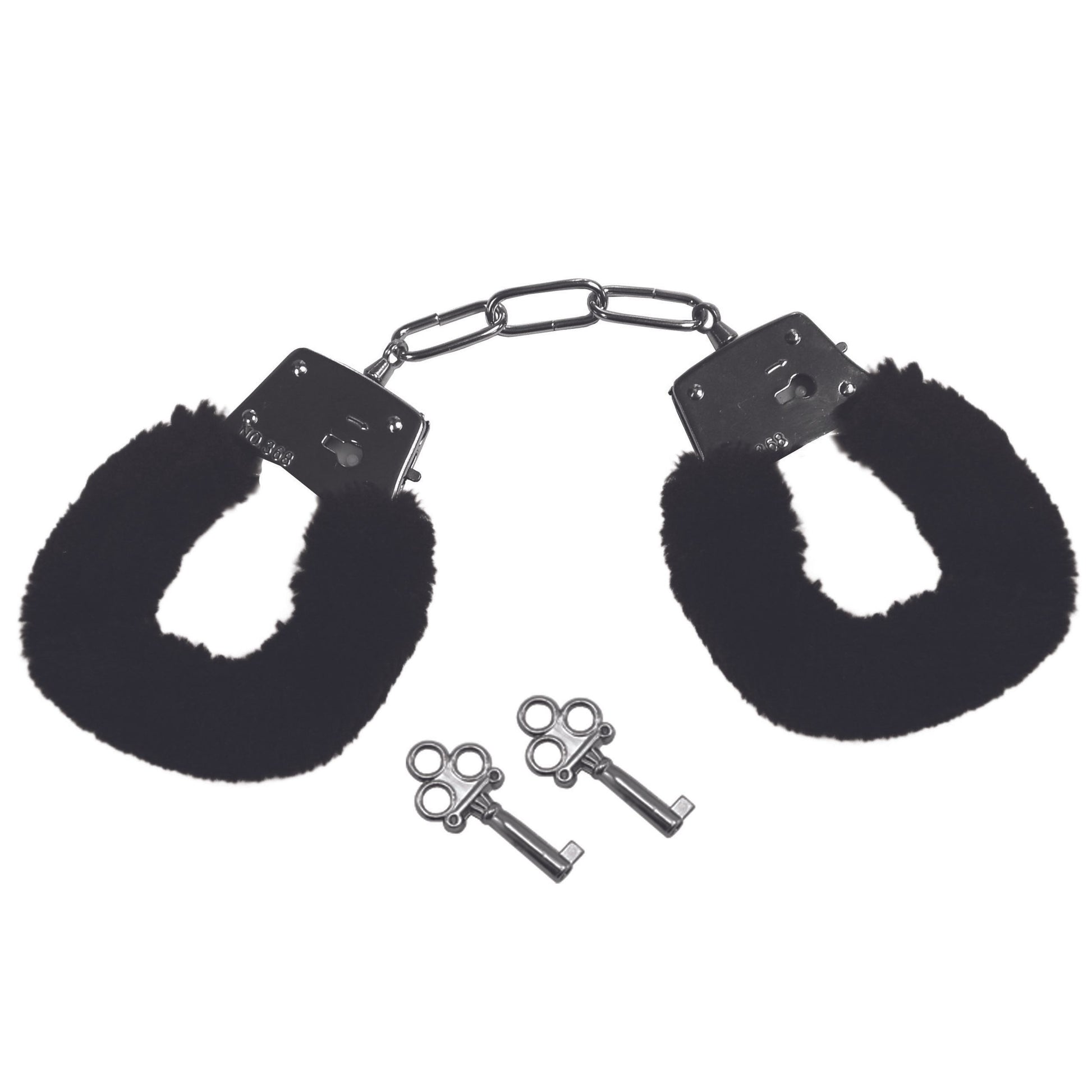 Sportsheets Sex & Mischief Furry Handcuffs Black restraint cuffs