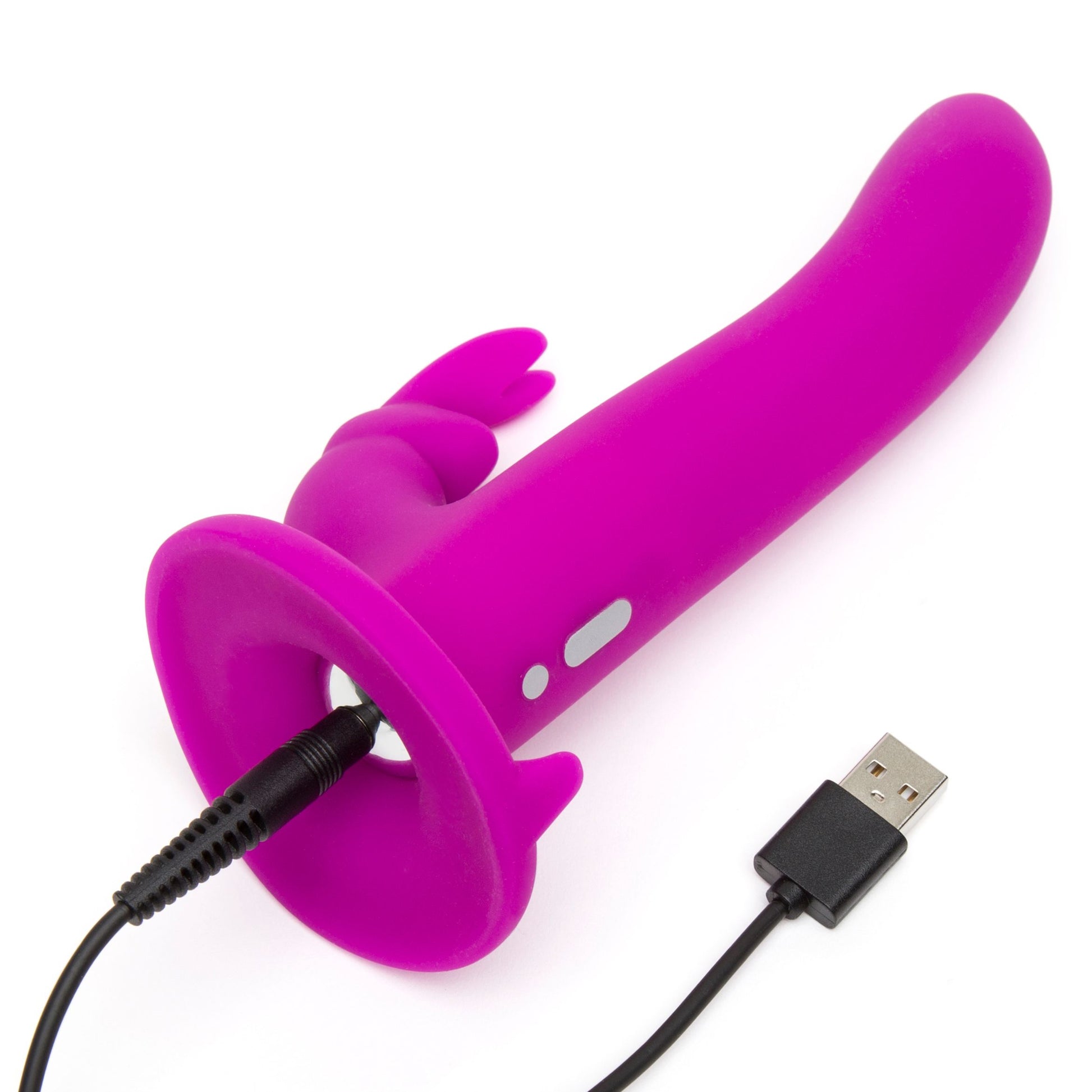 Happy Rabbit – Vibrating Strap-On Harness Set – Magenta
