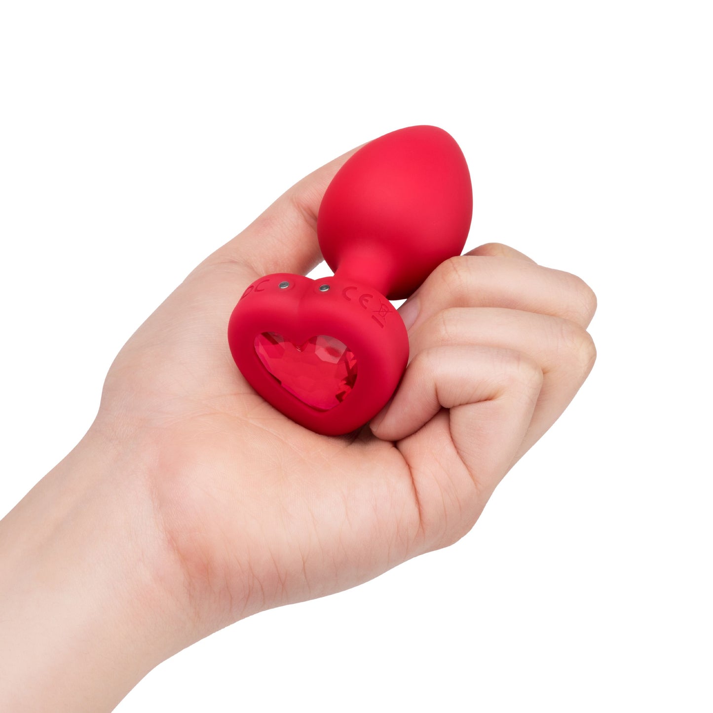 B-Vibe - Vibrating Heart Plug M/L Red