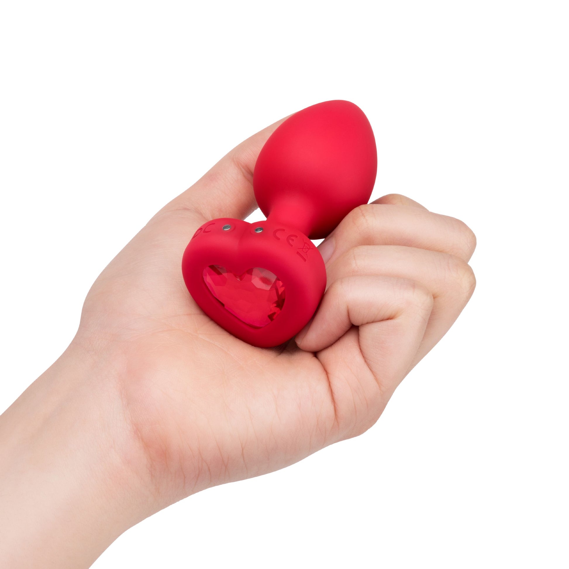B-Vibe - Vibrating Heart Plug M/L Red