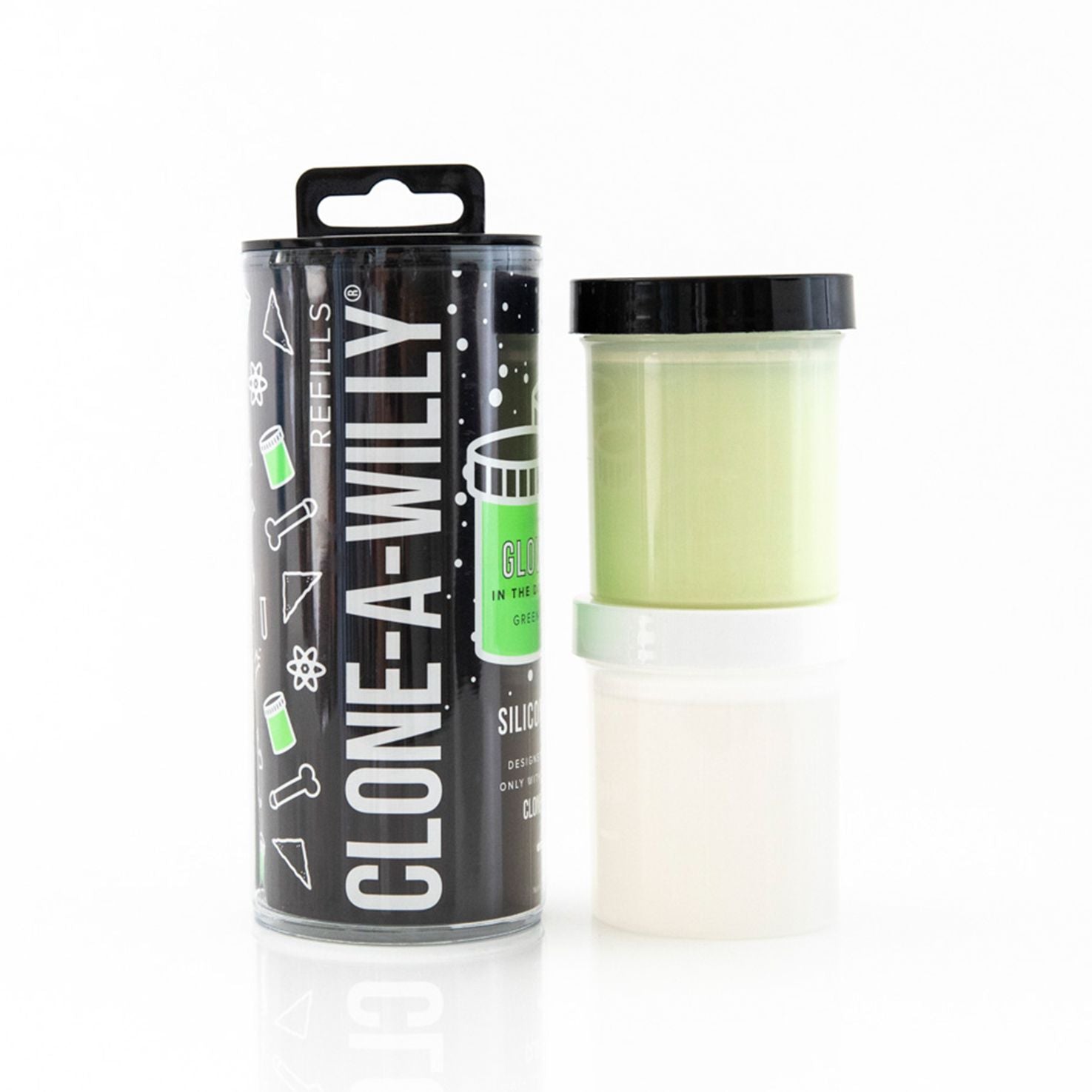 Clone-A-Willy Silicone Refill Glow in the Dark Green by Clone a Willy