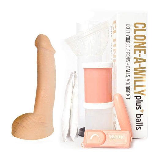 Beige Clone-A-Willy Vibrating Dildo Kit with Balls Beige by Clone a Willy