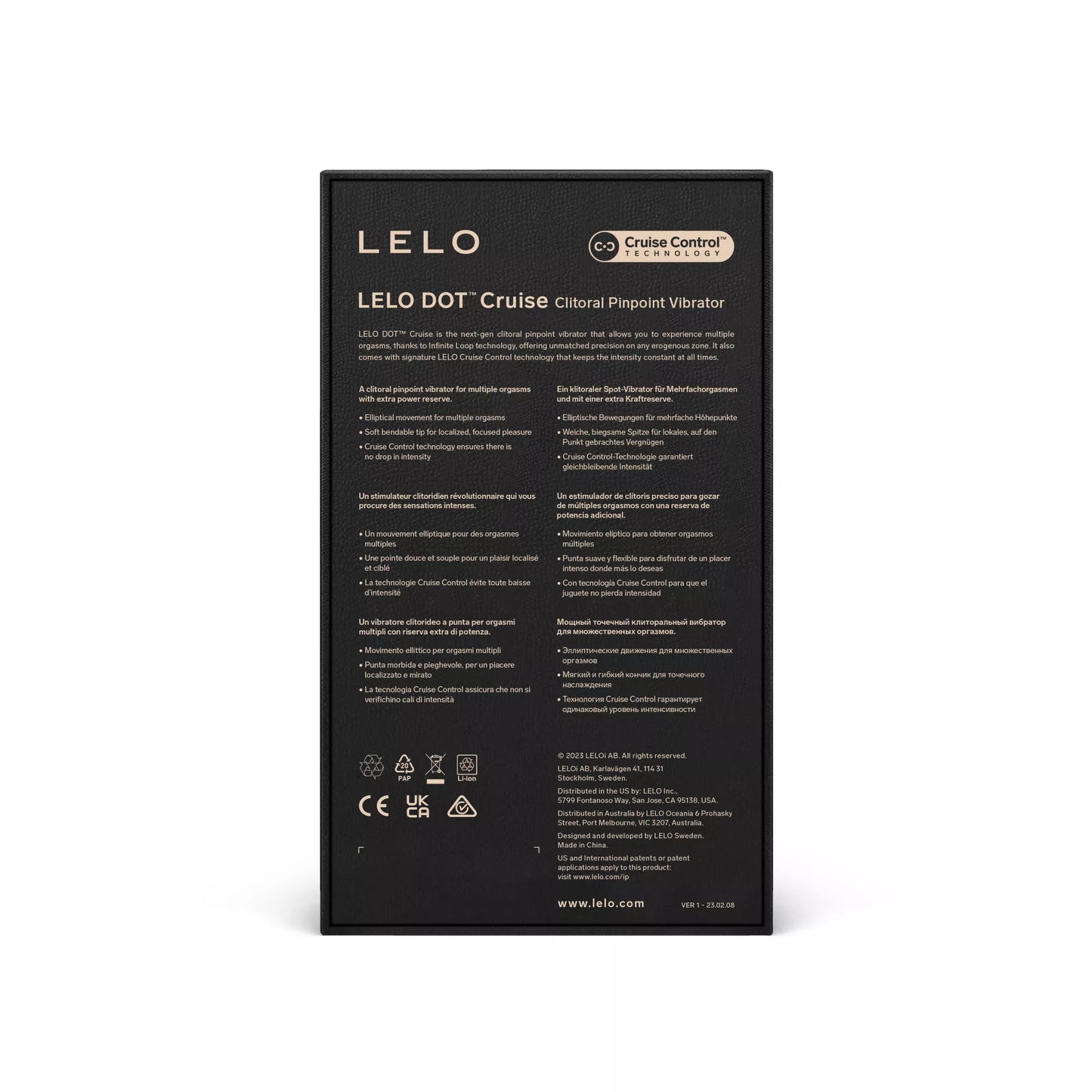 LELO - Dot Cruise Clitoral Pinpoint Vibrator Lemon Sorbet