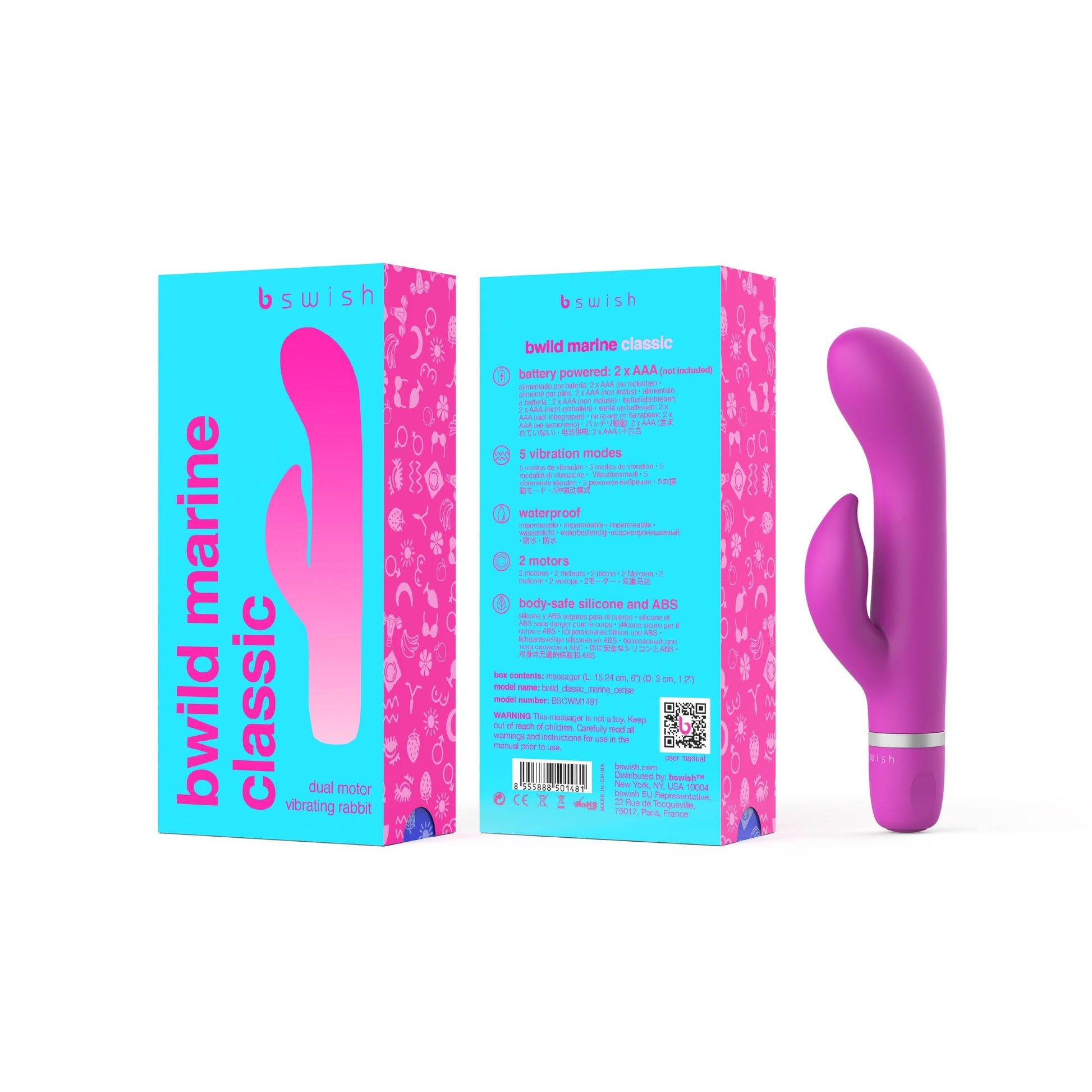 B SWISH – BWILD CLASSIC RABBIT Vibrator – Magenta