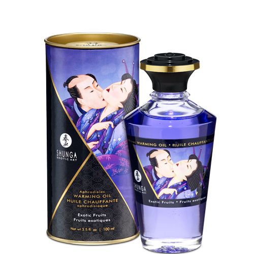 Shunga Aphrodisiac Warming Oil Exotic Fruits 100 ml massage oil bottle