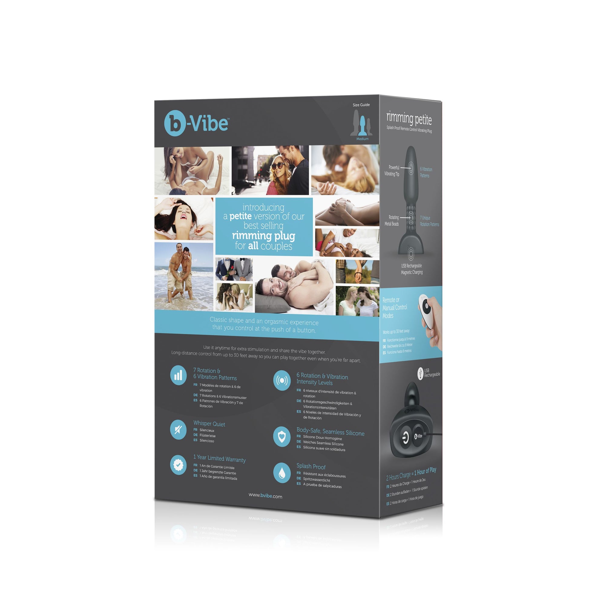 B-Vibe - Rimming Petite Remote Control Plug Black