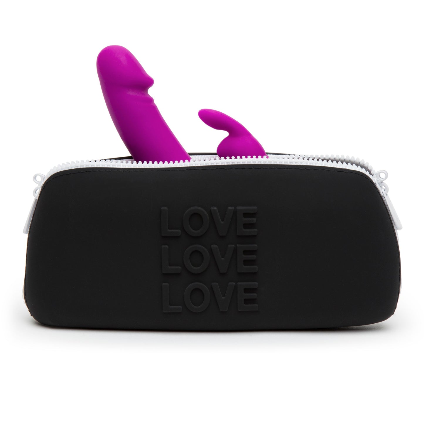 Happy Rabbit – LOVE Storage Zip Bag – Medium Black