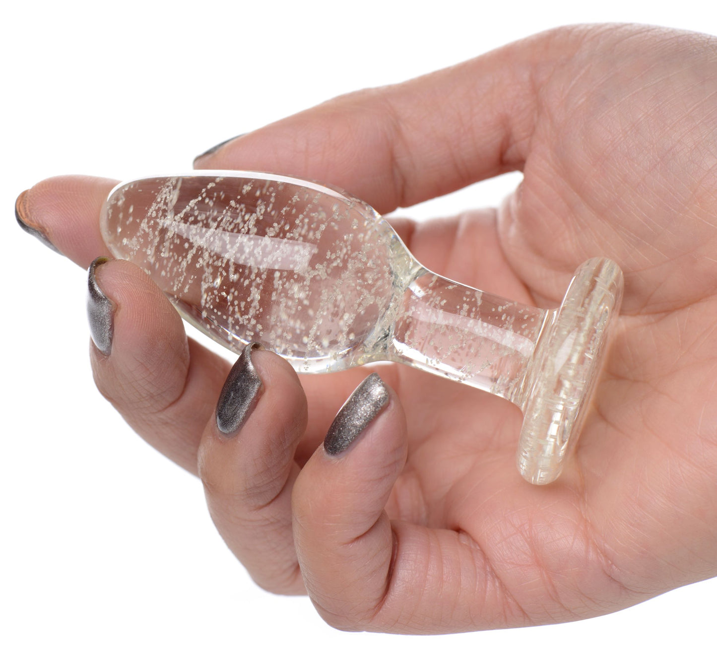 Glow-In-The-Dark Glass Anal Plug - Small