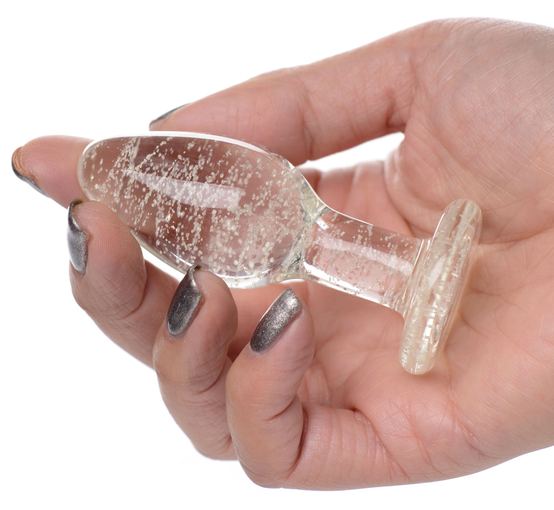 Glow-In-The-Dark Glass Anal Plug - Small