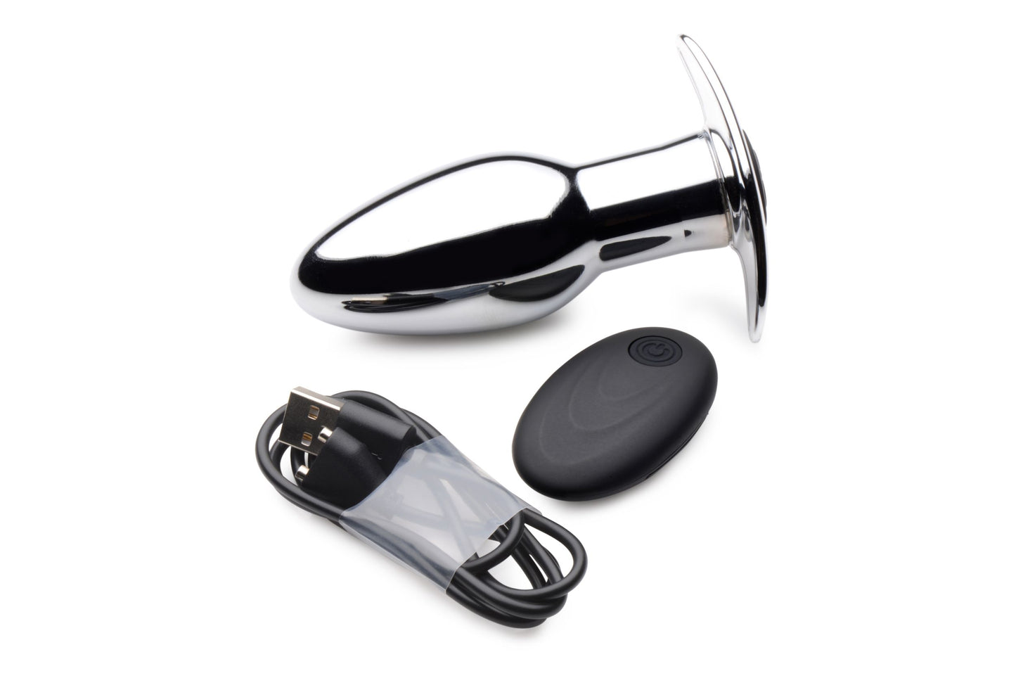 Chrome Blast Rechargeable Butt plug with Remote Control - Small