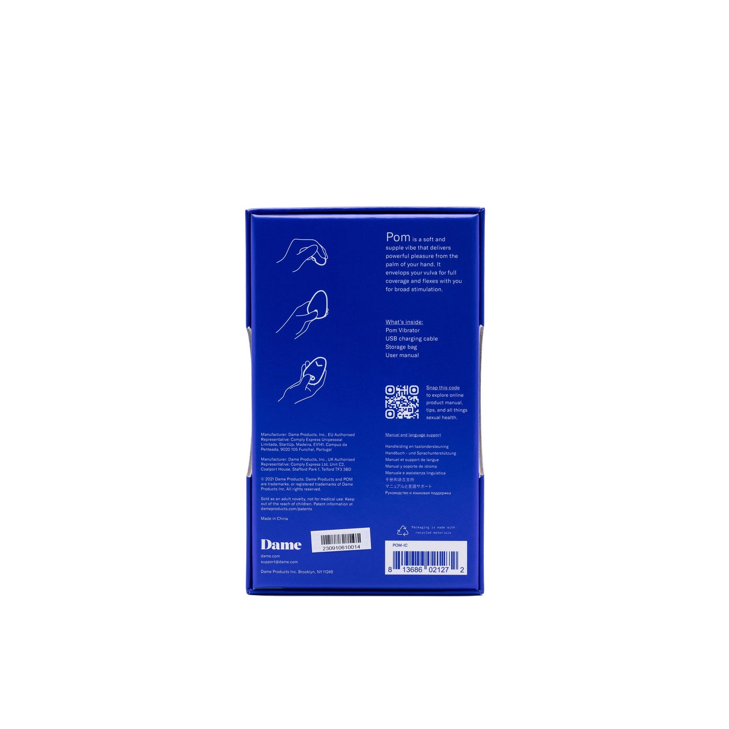 Dame - Pom Flexible Vibrator - Ice