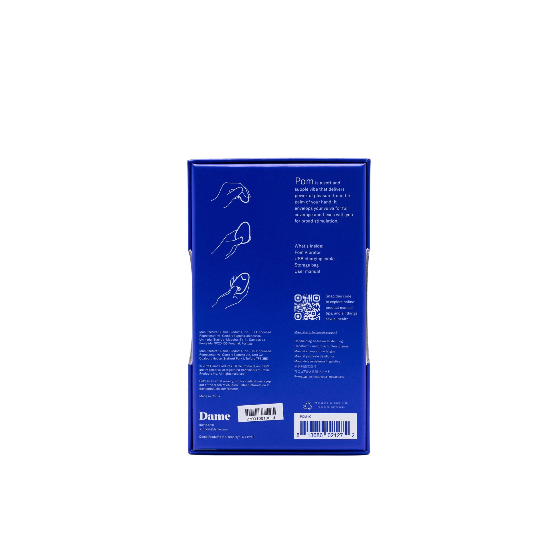 Dame - Pom Flexible Vibrator - Ice