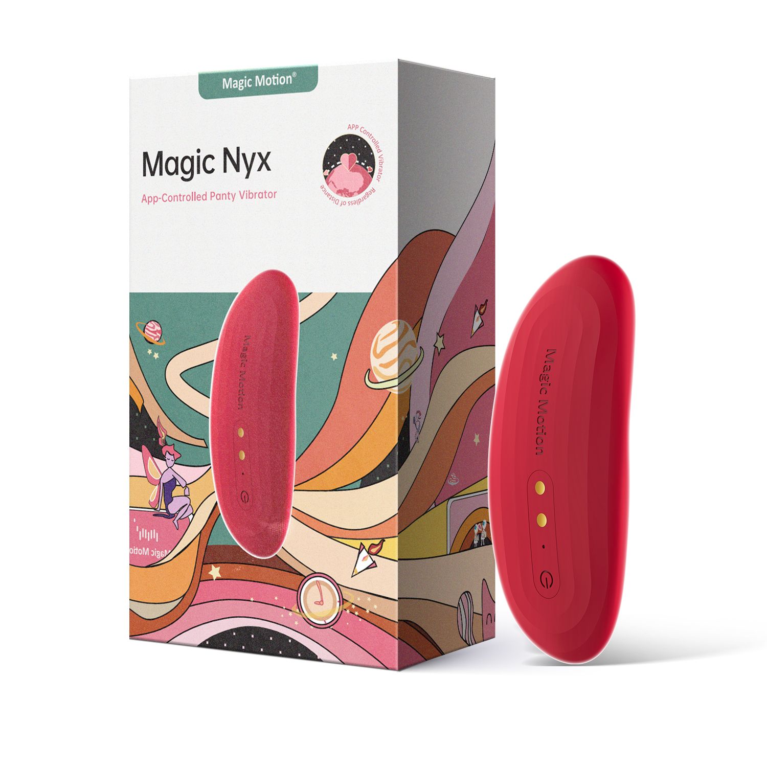 Magic Motion - App Controlled Nyx Smart Panty Vibrator - Red