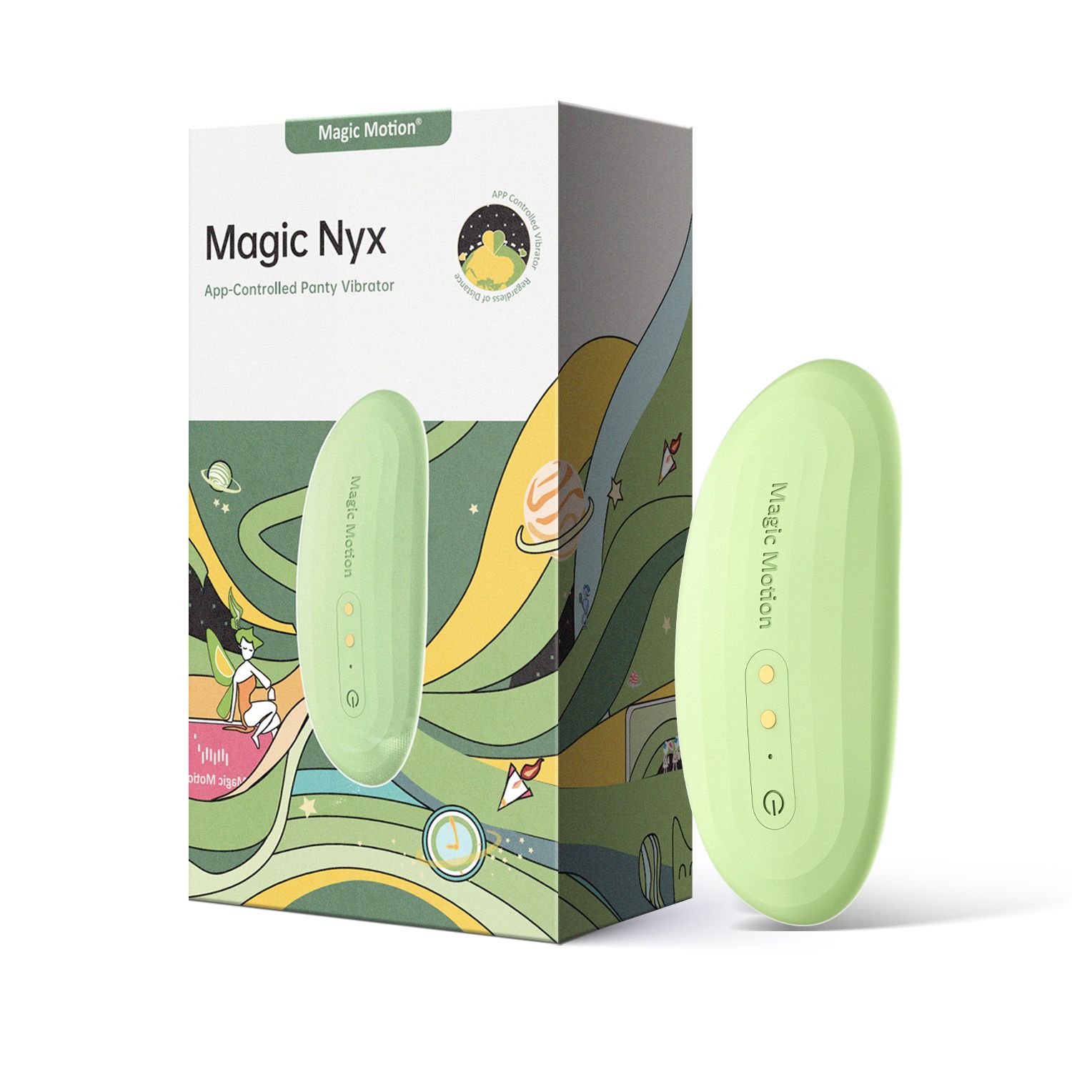 Magic Motion - Nyx Smart Panty Vibrator - Green