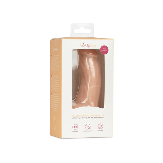 Dildo with balls 12 cm - Beige
