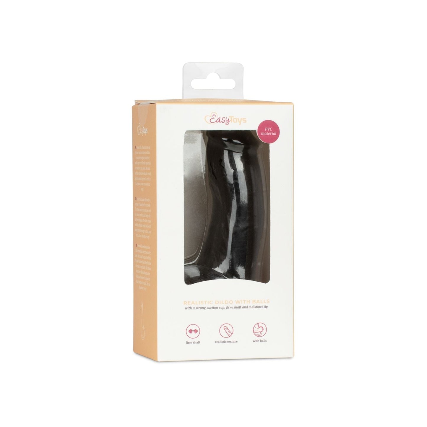 Dildo with balls 12 cm Black