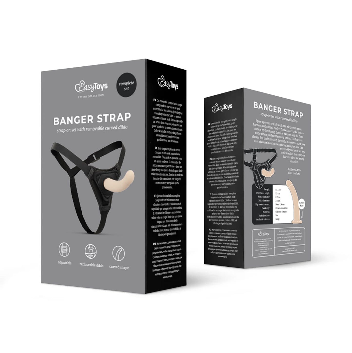 Easytoys Fetish - Strap-On Dildo with Harness - Curved