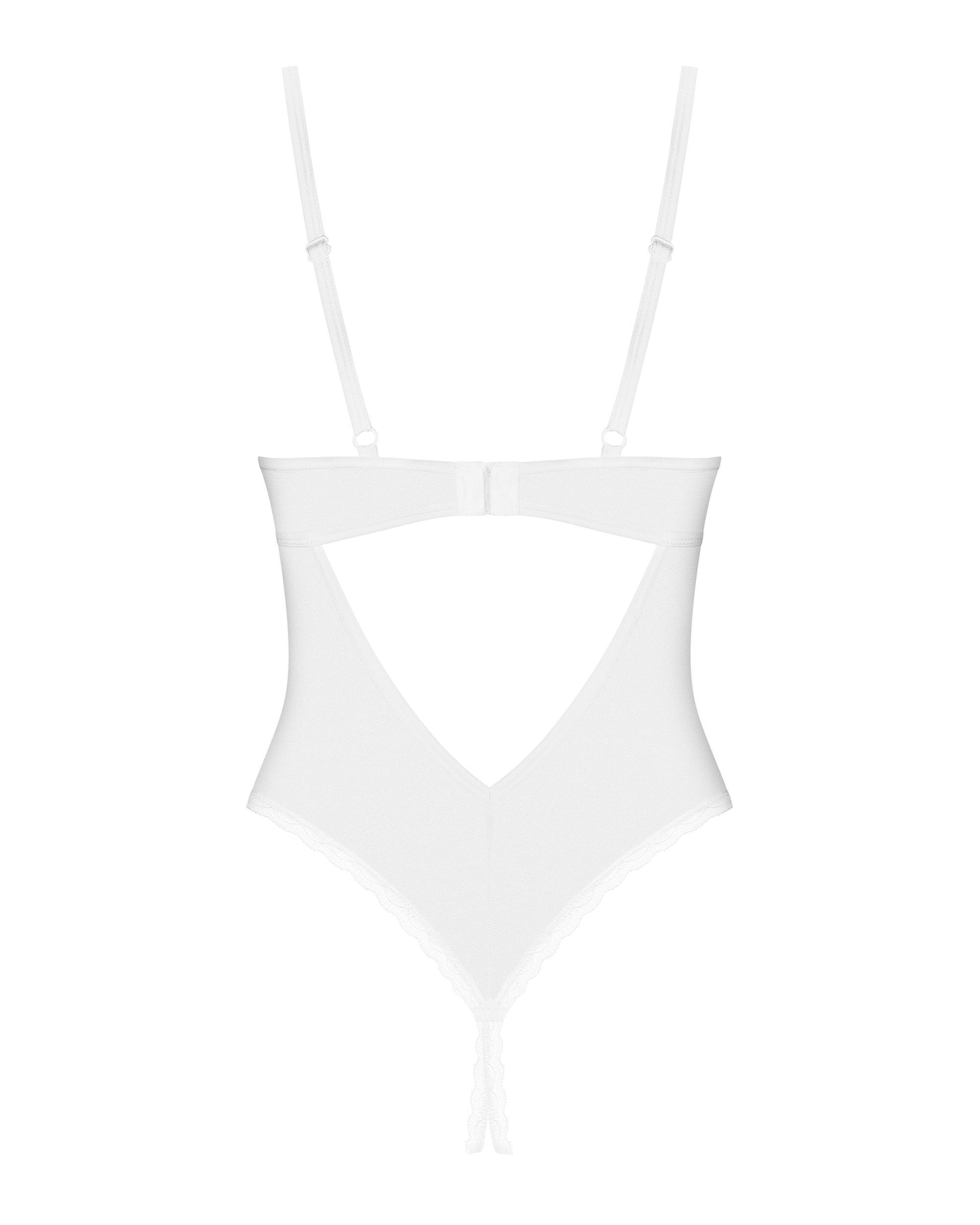 Obsessive - Alissium Crotchless Teddy - White – Crotchless Knickers