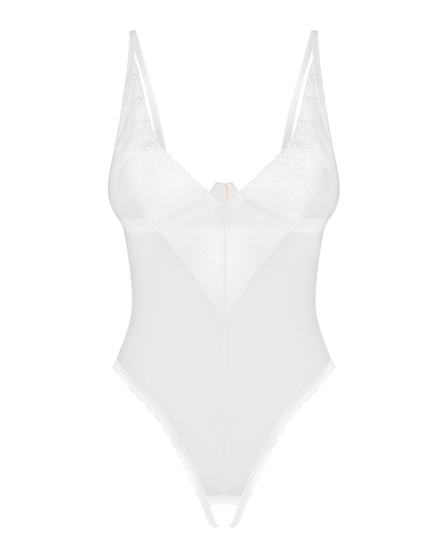 Obsessive - Alissium Crotchless Teddy - White – Crotchless Knickers