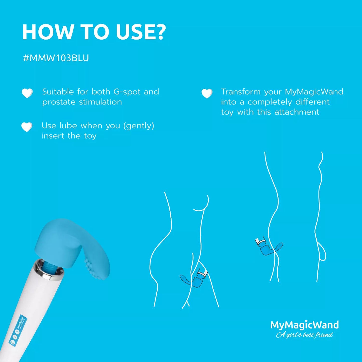 MyMagicWand G-Spot Attachment Blue