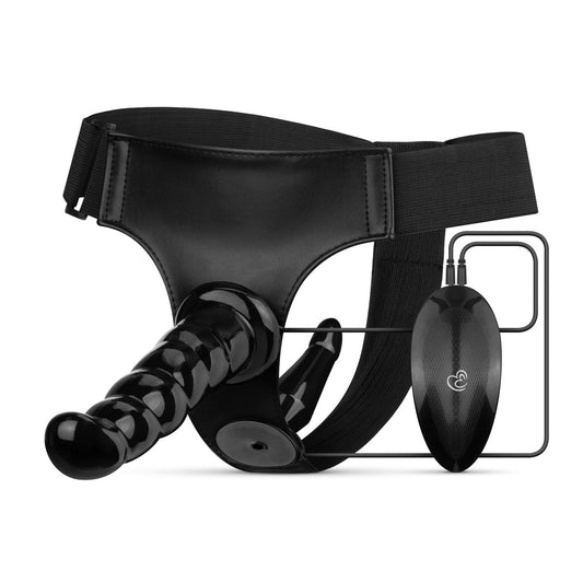 Easytoys Fetish - Vibrating Strap-On Set - Black