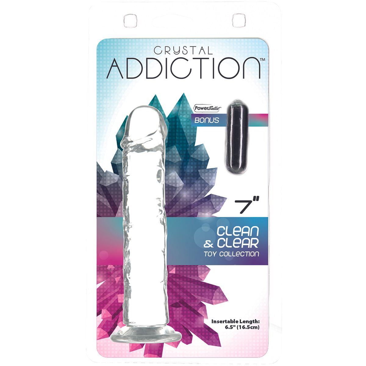 Crystal Addiction - Transparent Dildo - 18 cm
