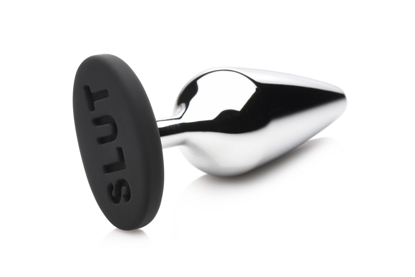 XR Brands - Butt Slut Metal & Silicone Butt Plug - Silver – Metal Butt Plug