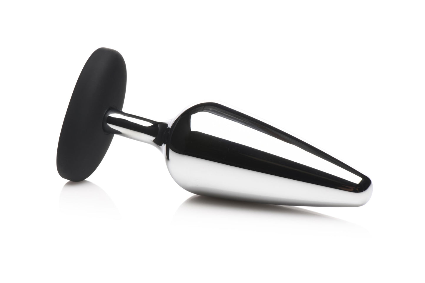 XR Brands - Butt Slut Metal & Silicone Butt Plug - Silver – Metal Butt Plug