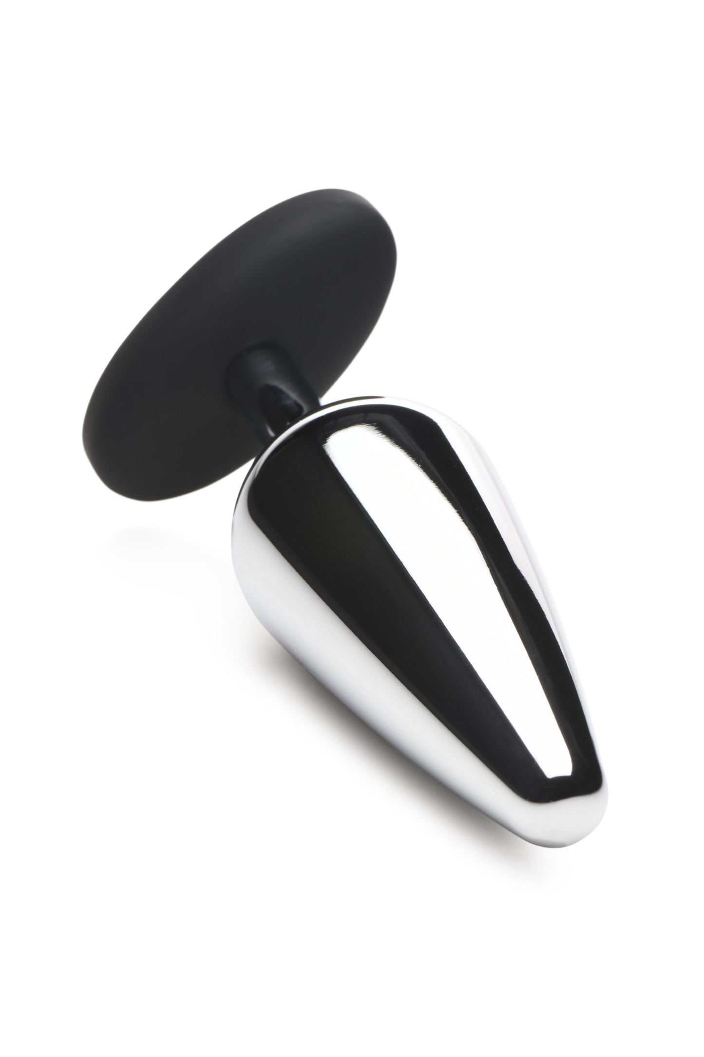 XR Brands - Butt Slut Metal & Silicone Butt Plug - Silver – Metal Butt Plug