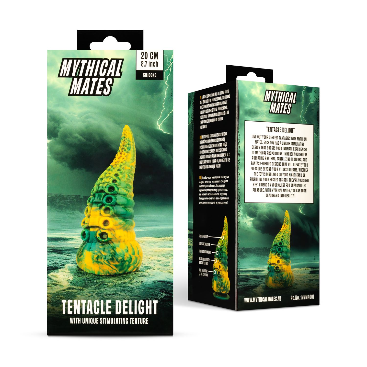 Mythical Mates - Tentacle Delight Green & Yellow - 20 cm