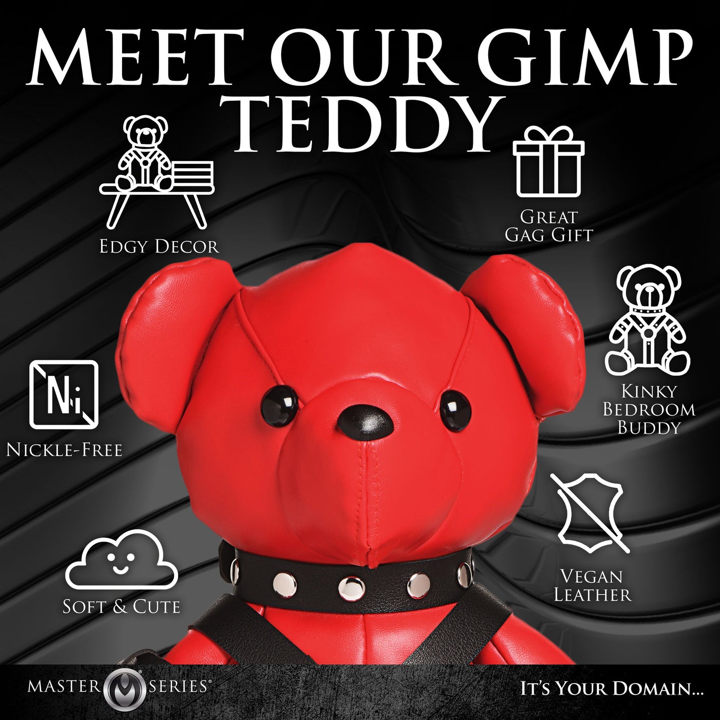 XR Brands - Gimp Bear - Red – Lingerie Set